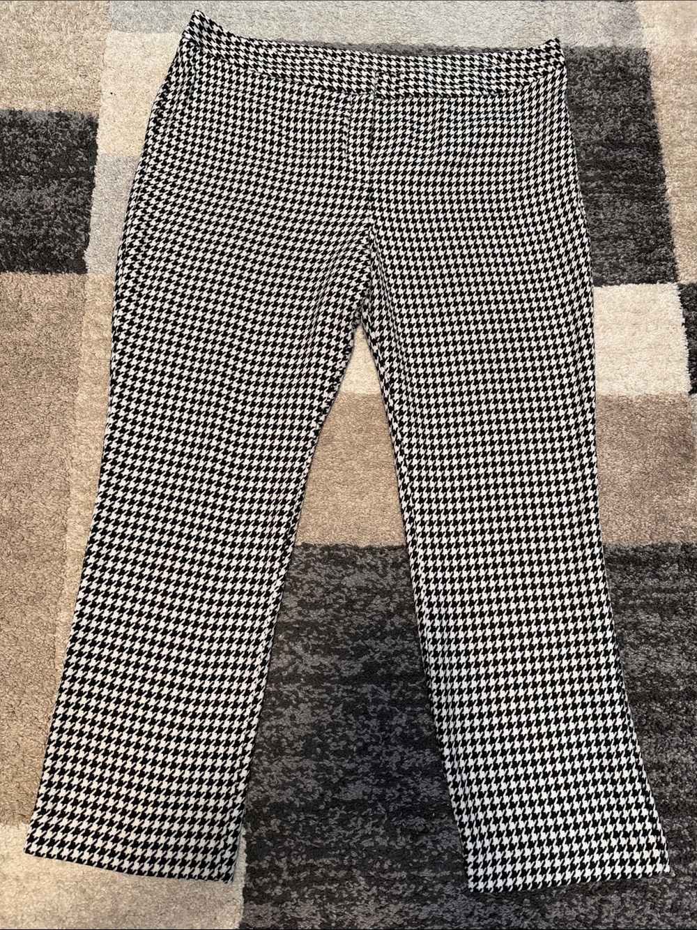 Worthington woven houndstooth pants, black / white, size 16 GUC!